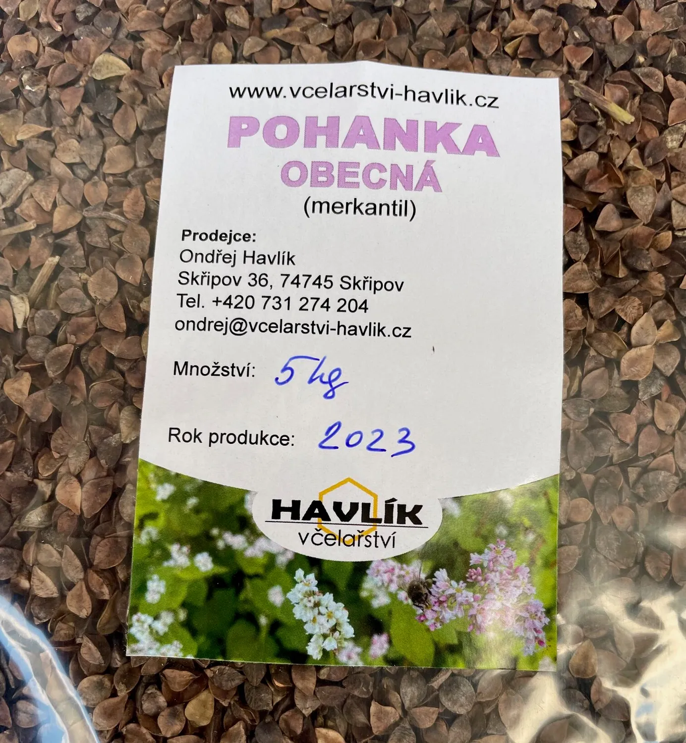 Havlík včelařství Pohanka obecná osivo pro včely