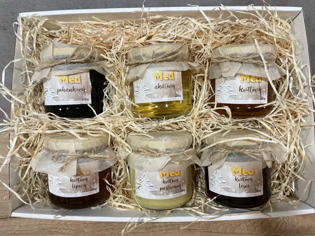 Havlík včelařství Vánoční degustační balíček 6× 250 g