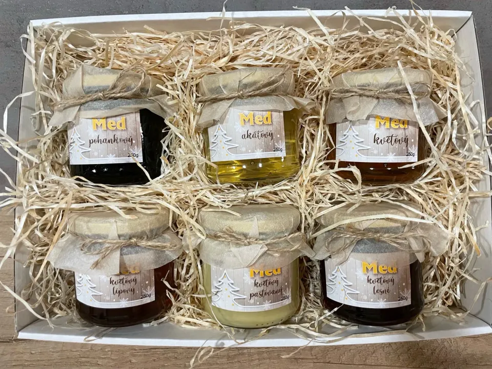 Havlík včelařství Vánoční degustační balíček 6× 250 g