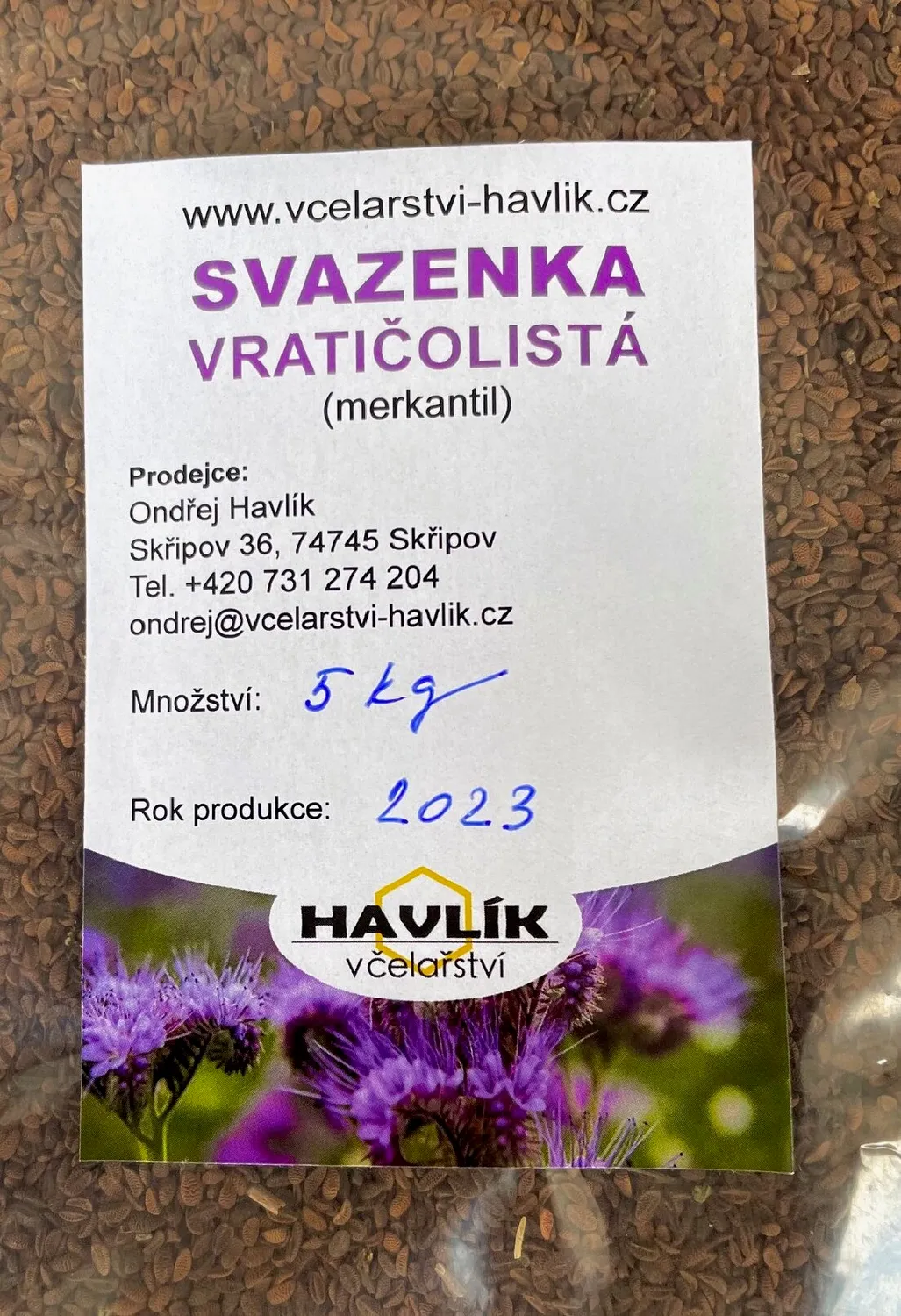 Havlík včelařství Svazenka vratičolistá semeno